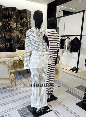 日娜高奢20XXASIA BUYER 11 ikz 早春高智风镂空针织罩衫套头上衣