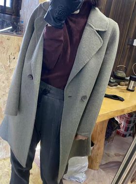 日娜高奢20XXASIA BUYER 1 isa 灰色简约高级感毛呢外套中长大衣