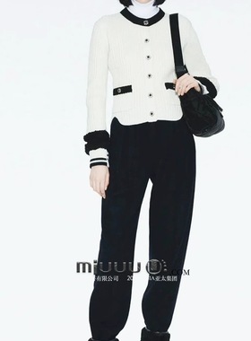 日娜高奢20XXASIA BUYER 10 ola 25早春新款高智风黑色撞色针织衫