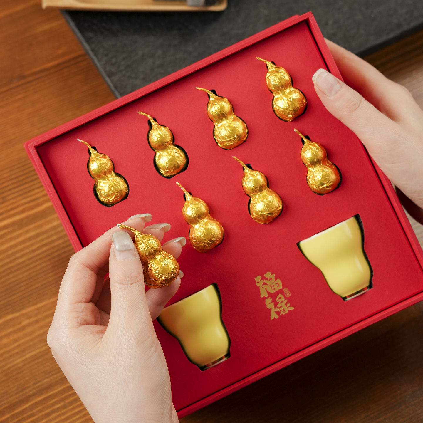 茶叶茶具礼盒装文创茶礼新品福禄黑茶葫芦茶陶瓷杯商务会议伴手礼