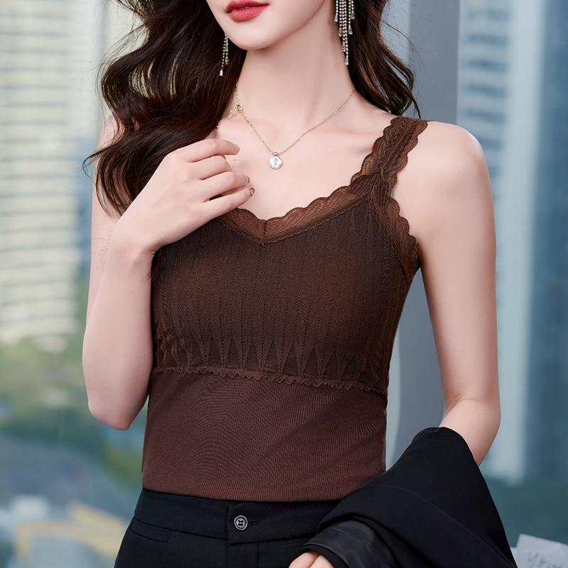 v领内搭蕾丝吊带背心女内搭打底