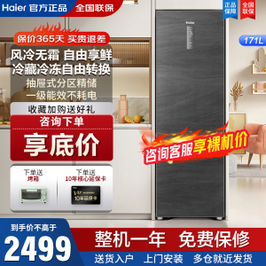 Haier/海尔 BD-171WGHECZ立式冰冷柜无霜冷藏冷冻双温区免解冻145