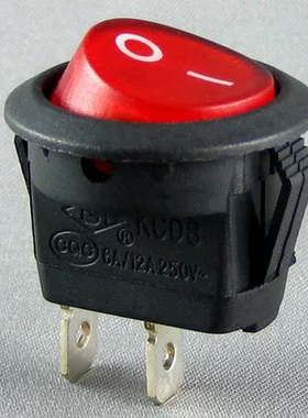 上开上海永星船形按钮开关KCD8-11-CB1A-B-R 圆形红色卡口外壳