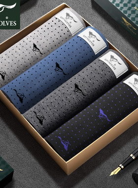 七匹狼平角内裤男士纯棉秋冬季短裤成人四角裤头100%全棉大码爸爸