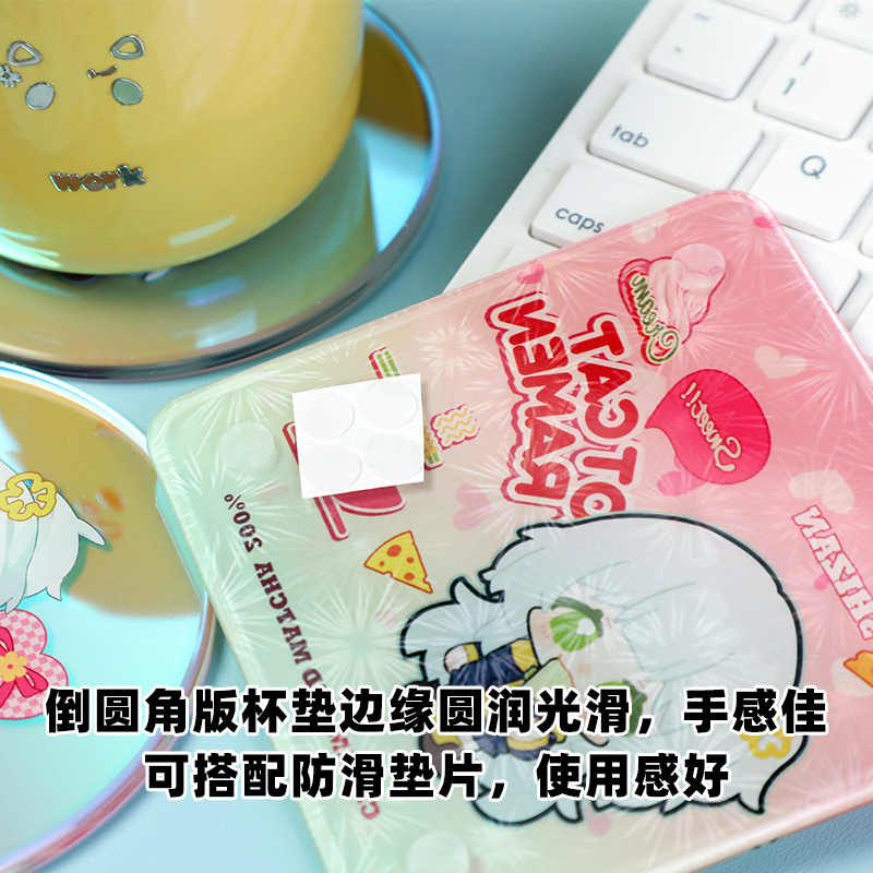 亚克力杯垫定制倒圆角工艺