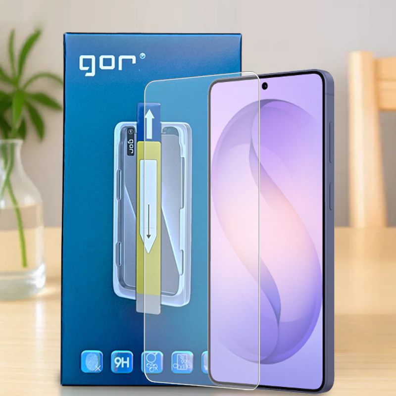 GOR适用三星S25满版+钢化玻璃贴膜Galaxy三星S24手+机plus无尘仓Ultra神器非全半荧屏幕高清透明保护硬贴膜