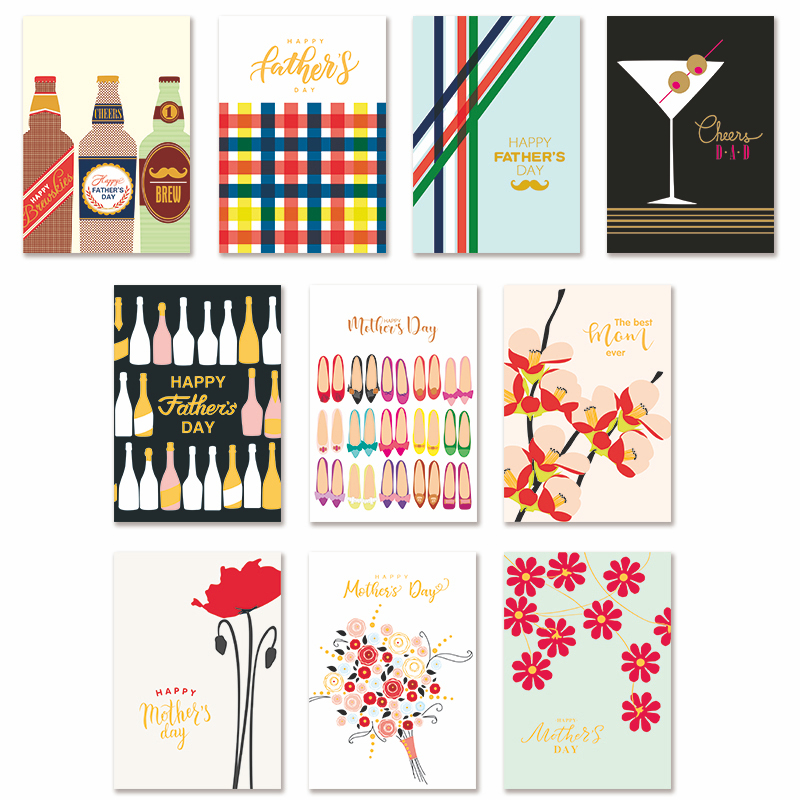 DREAMDAY父亲节祝福贺卡 创意迷你母亲节感恩留言小卡片MINI-1831