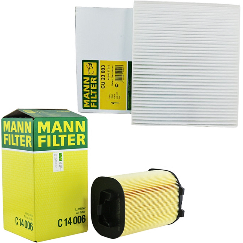 曼牌滤清器两滤套装适用英菲尼迪Q50L 2.0T空气滤清器空调滤芯格