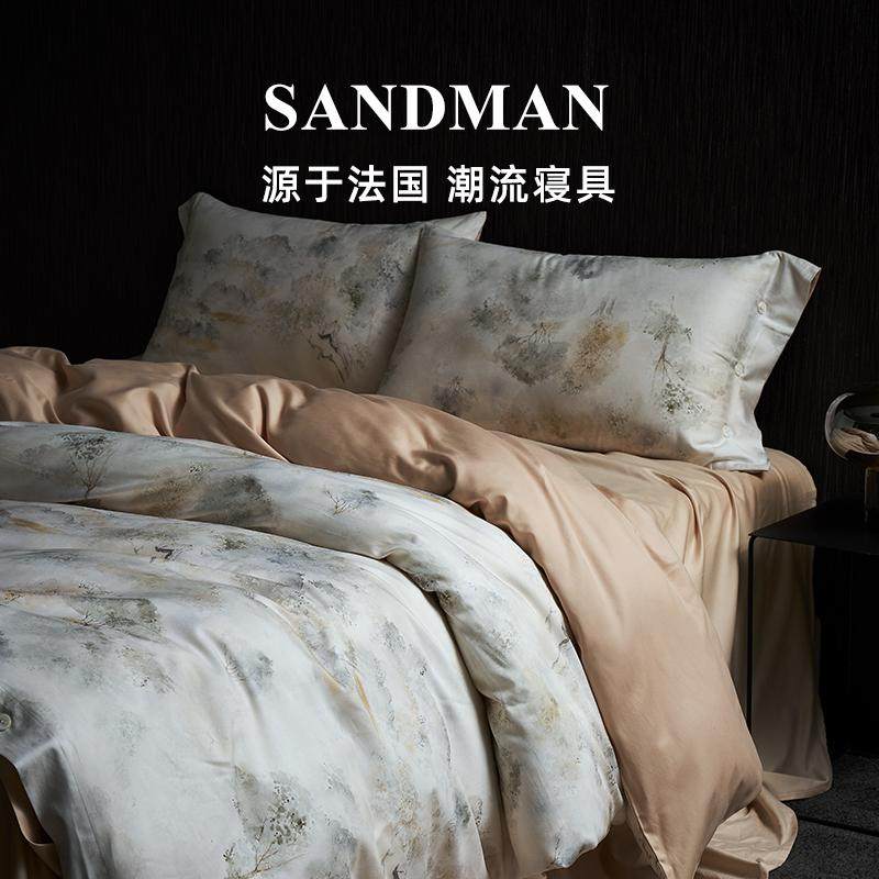 法国SANDMAN四件套100天丝棉磨毛