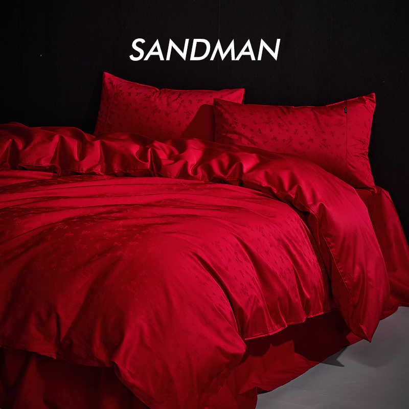 轻奢高档贡缎婚庆四件套全棉