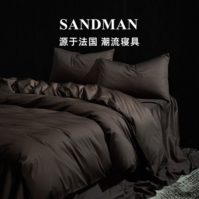 Sandmna提花长绒棉四件套纯棉全棉高级感床单床笠美拉德床上用品,床上用品,床品套件/四件套/多件套,淘宝优惠券,粉丝福利购,淘宝优惠卷