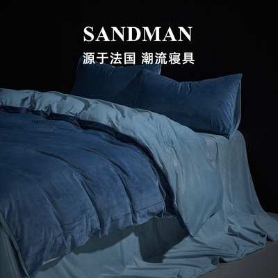 轻奢高档冬季保暖牛奶绒四件套