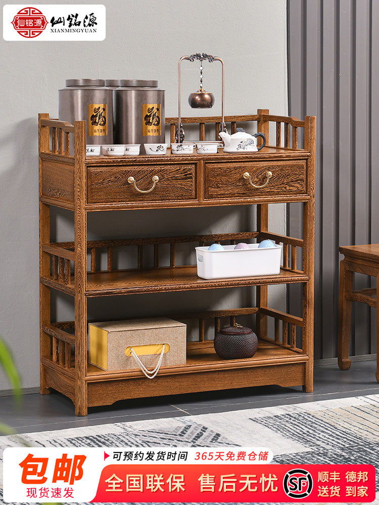 仙铭源 红木茶水柜 餐厅鸡翅木餐边柜实木中式彷古茶柜家用备餐柜