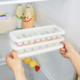 日本进口塑料冰格带盖冰块模具制冰器做冰格辅食盒冰箱冷冻冰格