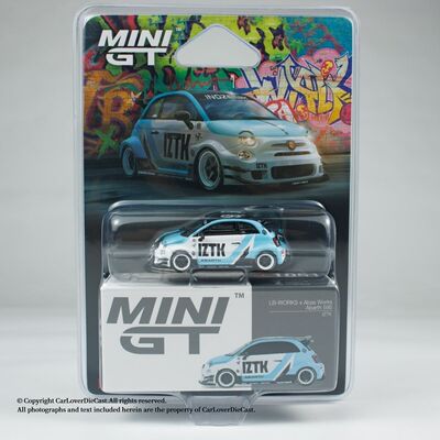 MINIGT 1:64 #1051 阿巴斯 Abarth 595 仿真合金汽车模型挂卡