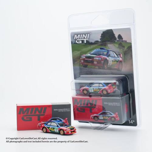 现货 MINIGT 1:64 斯巴鲁翼豹WRC98合金汽车模型拉力赛车收藏1211