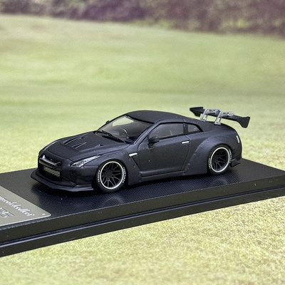 Model Collect MC 1:64日产GTR R35 LB宽体哑黑合金汽车模型