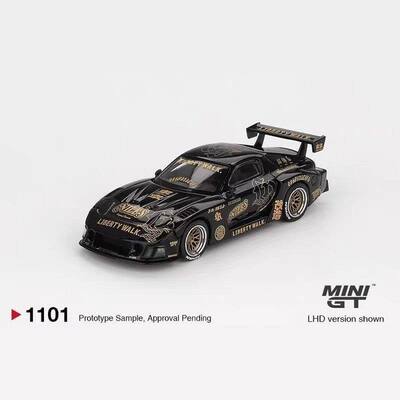 MINIGT[1101]马自达 RX7 超级剪影 LBWK黑金1:64合金车模