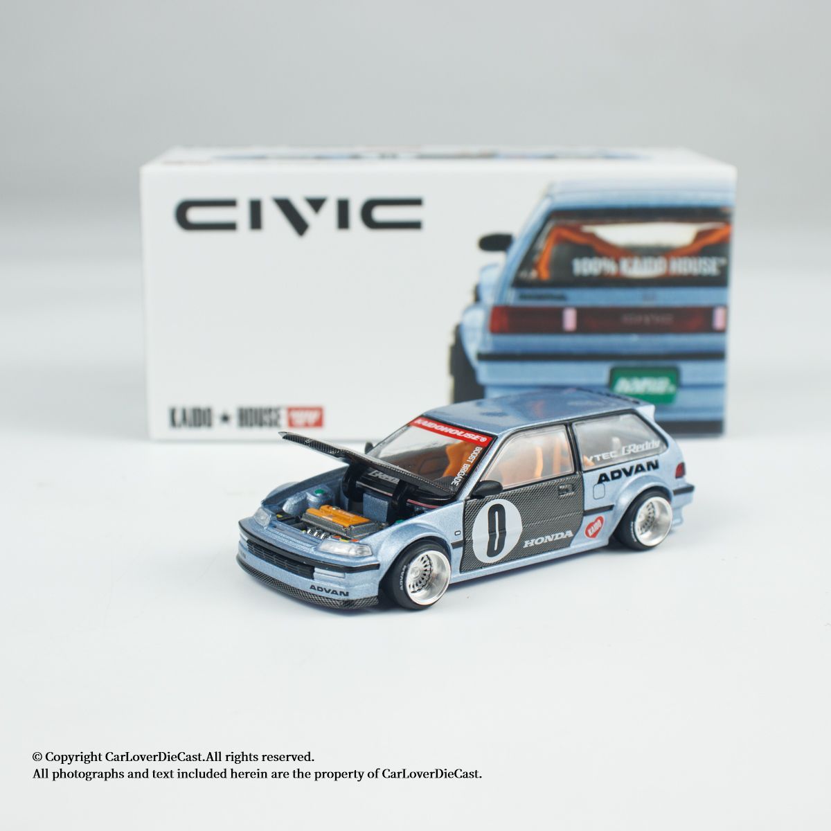 Kaido House x MINIGT 1:64 本田思域 Civic EF 合金汽车模型 179