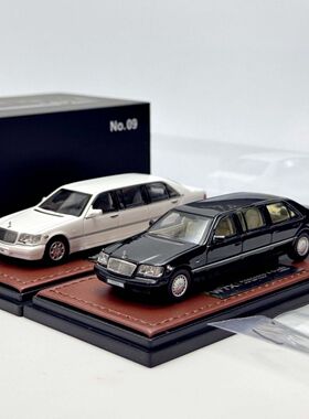 现货 WTX 1:64 奔驰S-Class Pullman(w140)加长版 合金汽车模型