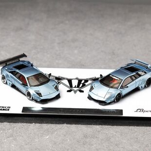 404Error 1 :64 LBWK 兰博基尼蝙蝠 双车套 冰蓝色树脂 汽车模型