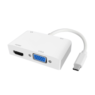 悦智人心迷你Type-C转换HDMI/VGA千兆网口PD充电扩展坞Type-c扩展坞笔记本电脑usb集分线转接器适用于华为