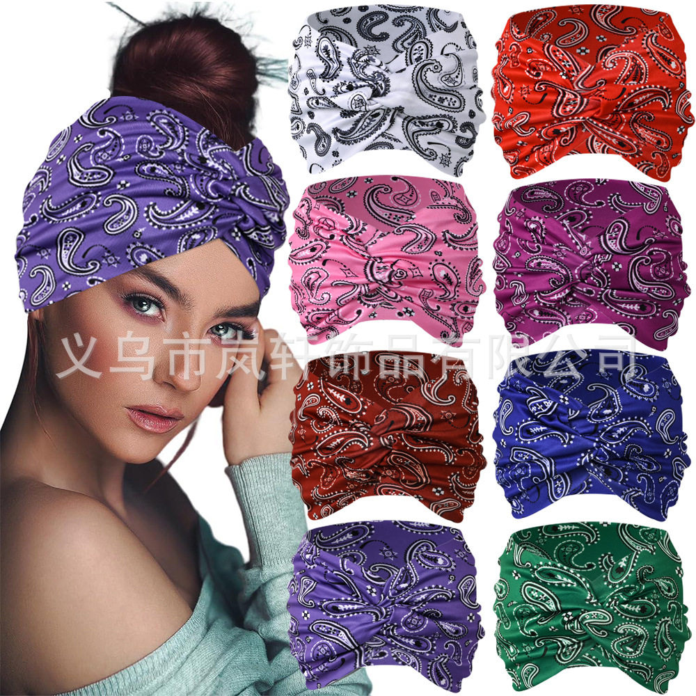 腰果发带吸汗透气跑步束发带瑜伽