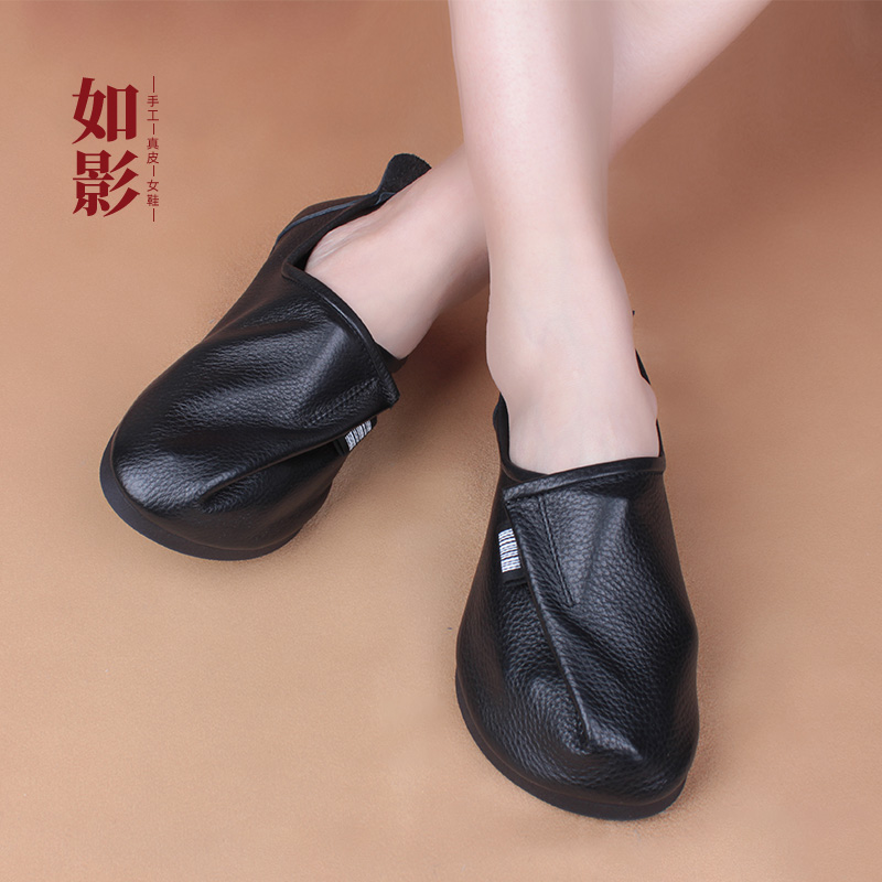 如影春季头层牛皮简约风深口单鞋