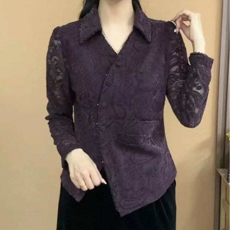 923正品春秋新款蕾丝衬衫