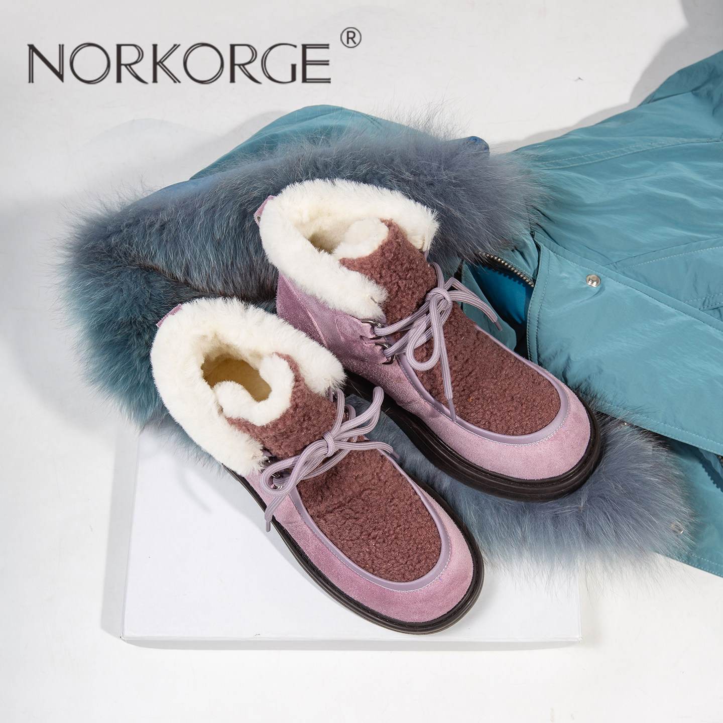 2025新款冬小香风真皮厚底防滑保暖羊毛加厚雪地靴女靴短靴马丁靴,女鞋,时尚雪地靴,淘宝优惠券,粉丝福利购,淘宝优惠卷