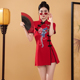 演出工作服女 凤凰旗袍两件套旗开得胜夏季 国潮风年轻款 新款 新中式