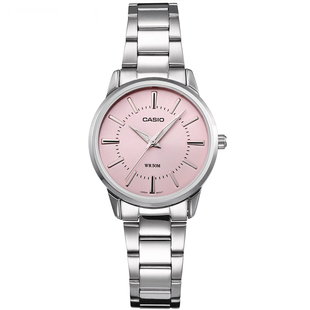 1303D LTP 1303L 钢皮带简洁大气指针女表 CASIO卡西欧手表女