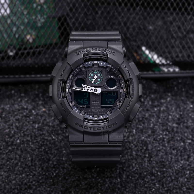 g-shock卡西欧黑武士手表男运动学生男表拆弹专家ga-100 ga-110