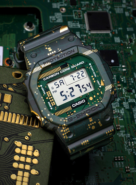 Casio卡西欧gshock小方块手表男女学生运动电子表DWE-5600CC电路