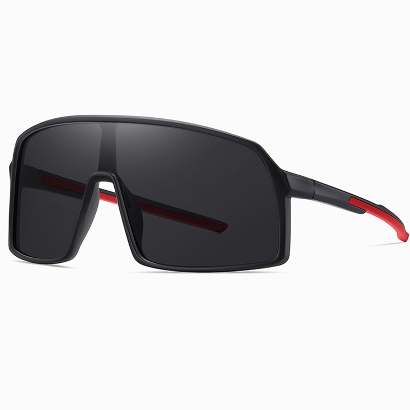 TR90连体大框偏光太阳镜潮流户外运动墨镜骑行防风护目变色眼镜