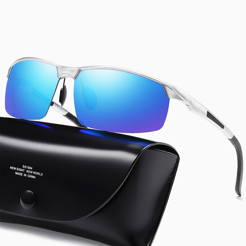 新款铝镁偏光太阳镜司机开车驾驶夜视眼镜户外运动骑行变色墨镜