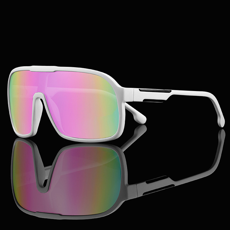 连体大框户外运动太阳镜炫彩自行车骑行偏光墨镜潮流防风护目眼镜