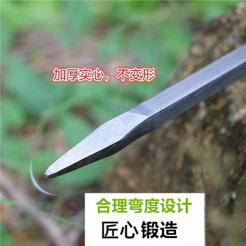 户外登山杖一体锻打防身尖头图片