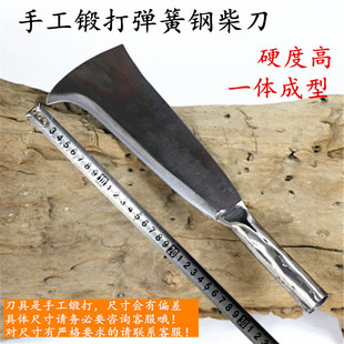 弹簧钢手工锻打镰刀割草刀农用落柴刀 砍竹刀高硬度开刃免磨包邮
