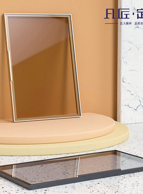 定做极简玻璃柜门上翻门手办柜橱柜酒柜书柜上下翻气撑玻璃门定制