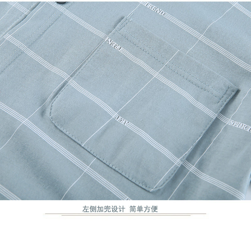 COTTON PAJAMAS MENS PLUS SIZE TOPS SINGLE PIECE LONG SLEEVES LOOSE THIN CARDIGANS AUTUMN CLOTHES SPRING AND SUMMER LOUNGEWEAR