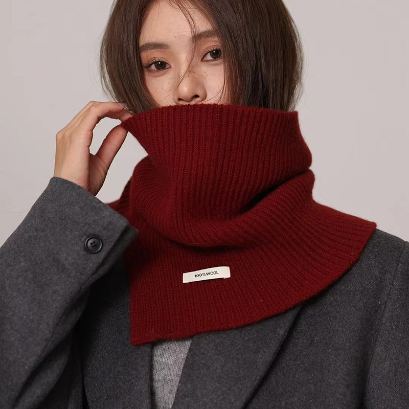 秋冬围脖休闲纯羊毛叠穿搭配保暖