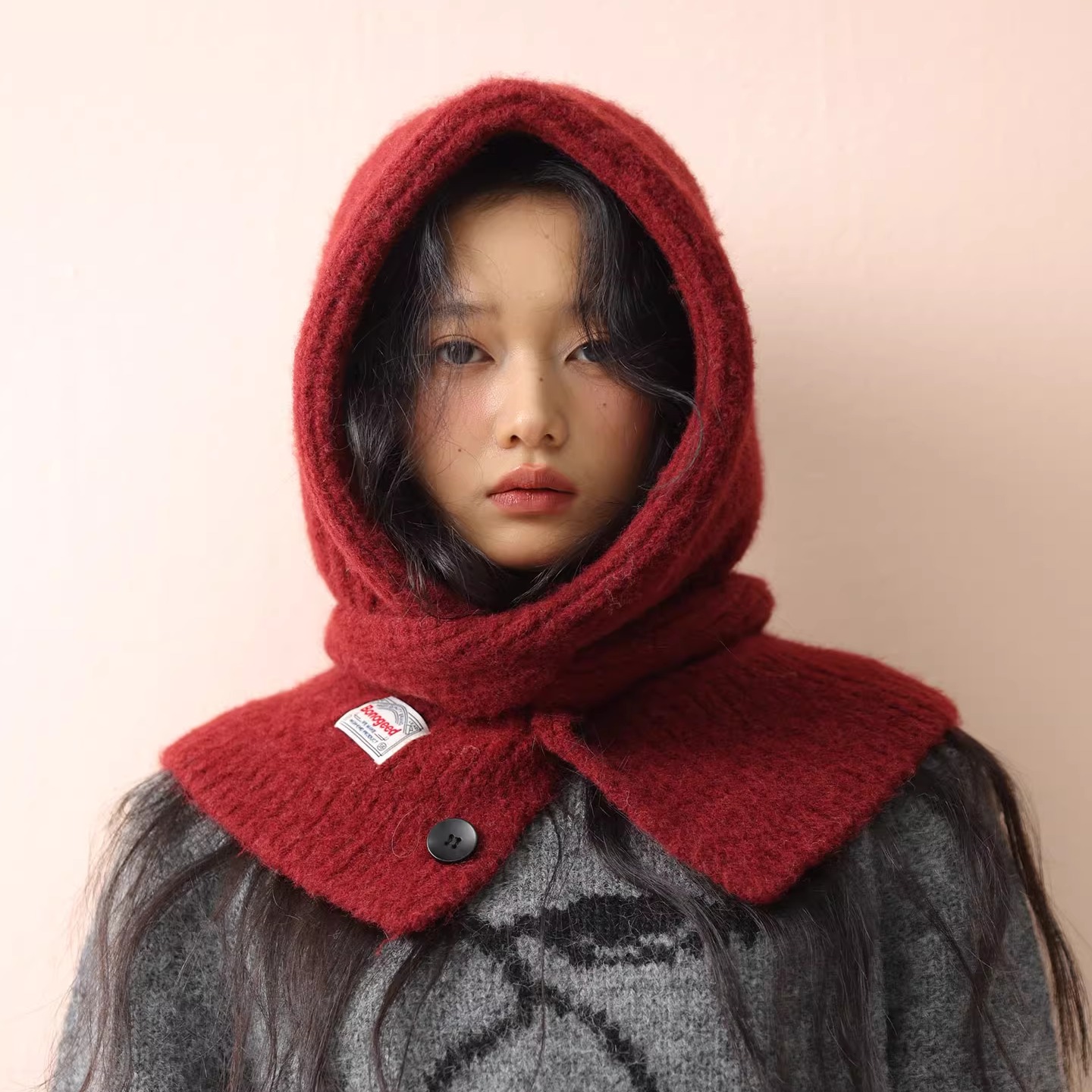 新款加厚蓝色巴拉克拉法帽