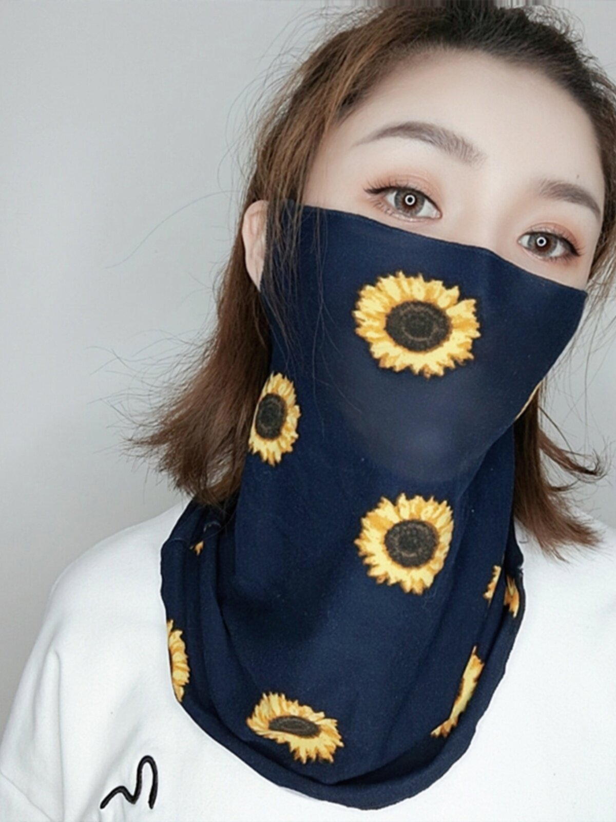 SUNSCREEN VEIL TO COVER THE WHOLE FACE SUMMER MASK WOMENS DRIVING HANGING EARS COVERING FACE OUTDOOR WOMENS FACE MASK SUNSHADE NECK PROTECTION FACE MASK TIDE