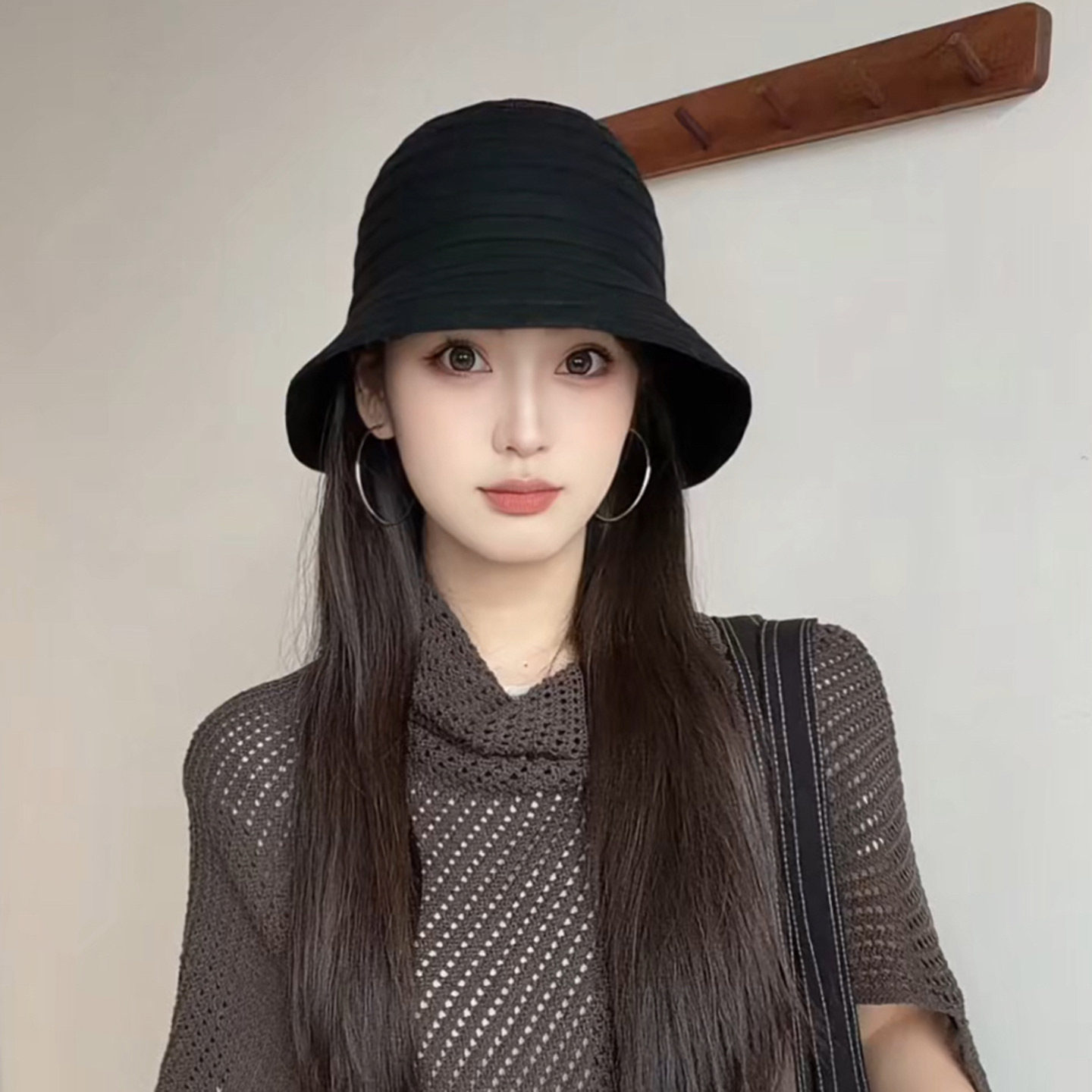 简约不简单～日系新款26秋冬气质渔夫帽女气质百搭盆帽可折叠帽子