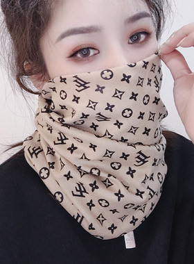 女士春秋薄款面罩月子帽脖颈套