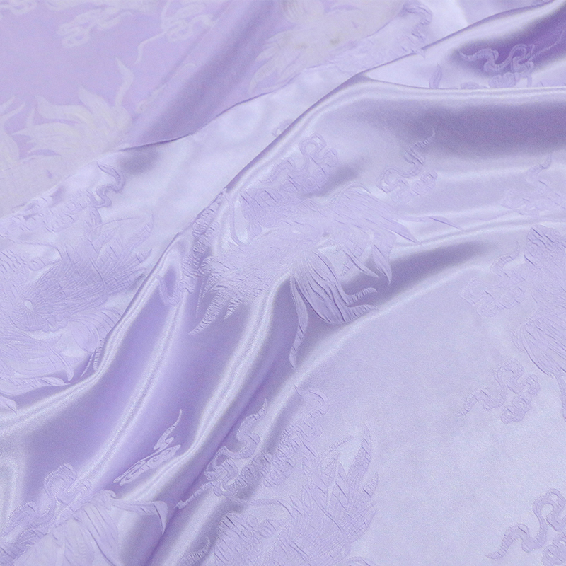 重磅真丝浮雕凸花提花缎丝绸面料桑蚕丝宽幅光泽感时装设计师布料
