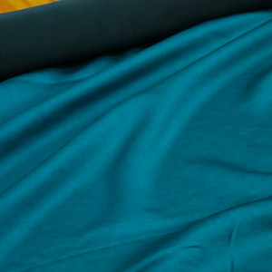 真丝素平缎香云纱布料莨绸湖蓝色6A桑蚕丝丝绸复古服装设计师面料