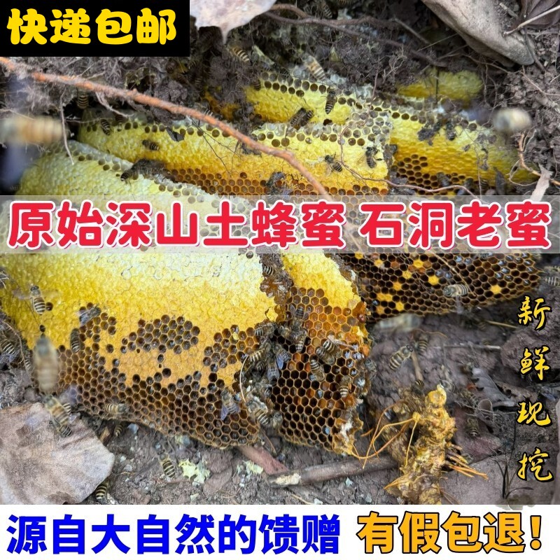 广东纯野生土蜂蜜深山采挖百花蜜无添加蜂蜜广东原始纯野生蜂蜜