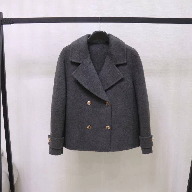 2025新款小个子双面呢羊绒大衣女短款高级感春秋韩版气质毛呢外套,女装/女士精品,毛呢外套,淘宝优惠券,粉丝福利购,淘宝优惠卷
